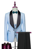 Light Pink Shawl Lapel One Button 3-Piece Men's Wedding Suits