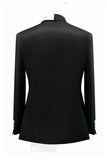 Black 2 Piece One Button Notch Lapel Men's Prom Suits