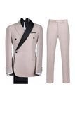 Black 2 Piece One Button Notch Lapel Men's Prom Suits