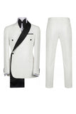 Black 2 Piece One Button Notch Lapel Men's Prom Suits