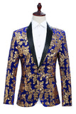 Sparkly Black Sequin Shawl Lapel Single Breasted Men' Blazer