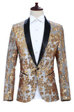 Sparkly Black Sequin Shawl Lapel Single Breasted Men' Blazer