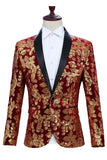 Sparkly Black Sequin Shawl Lapel Single Breasted Men' Blazer