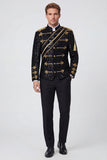 Single Breasted Black Men's Suits with Sequins
