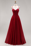 Velvet Burgundy A-Line Appliqued Long Mother of the Bride Dress with Beading