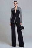 2 Piece Black Single Breasted Peak Lapel Slim Fit Prom Suits