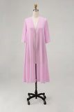 Sky Blue Chiffon Half Sleeves Jacket
