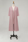 Sky Blue Chiffon Half Sleeves Jacket