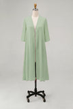 Sky Blue Chiffon Half Sleeves Jacket