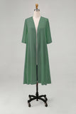 Sky Blue Chiffon Half Sleeves Jacket