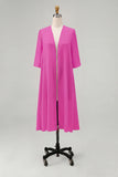 Sky Blue Chiffon Half Sleeves Jacket