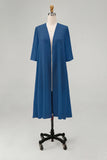 Sky Blue Chiffon Half Sleeves Jacket