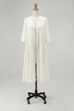 Sky Blue Chiffon Half Sleeves Jacket