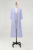 Sky Blue Chiffon Half Sleeves Jacket