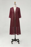 Sky Blue Chiffon Half Sleeves Jacket