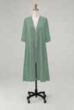 Sky Blue Chiffon Half Sleeves Jacket