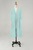 Sky Blue Chiffon Half Sleeves Jacket