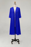 Sky Blue Chiffon Half Sleeves Jacket