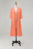 Sky Blue Chiffon Half Sleeves Jacket