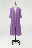 Sky Blue Chiffon Half Sleeves Jacket