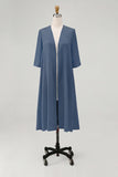 Sky Blue Chiffon Half Sleeves Jacket