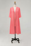Sky Blue Chiffon Half Sleeves Jacket