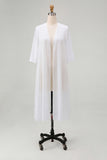 Sky Blue Chiffon Half Sleeves Jacket