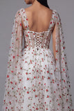 Secret Garden Romance Ivory Rose Embroidered Corset Midi Dress