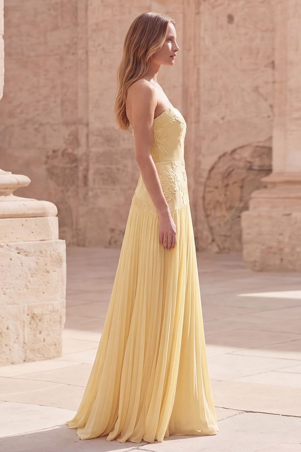 yellow floral prom dress Elegant Lace Mermaid Dress, Evening Gown, PD3822996 AlineBridal in UK Size 6 Elegant Starps Yellow Floral Print