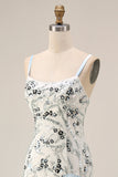Light Blue Mermaid Sequin Long Prom Dress with Ruffles