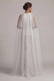 Sequin Ivory Mermaid Mother Of Bride Dress with Cap Sleeves