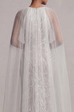 Sequin Ivory Mermaid Mother Of Bride Dress with Cap Sleeves