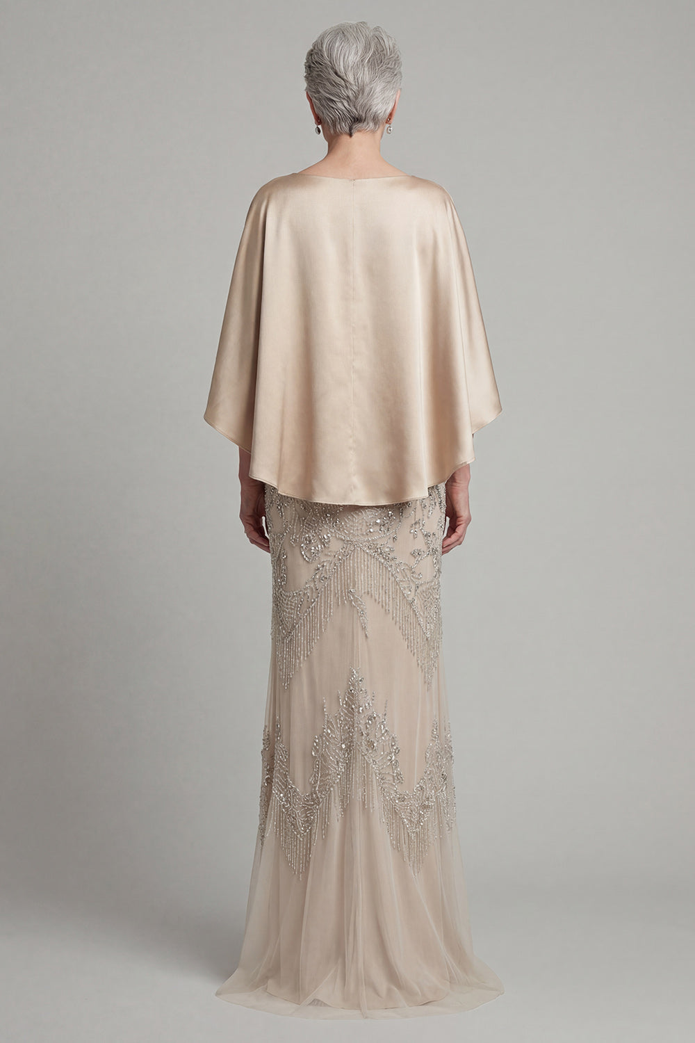 ZAPAKA Women Sequin Mother Of Bride Dress with Pockets Cap Sleeve