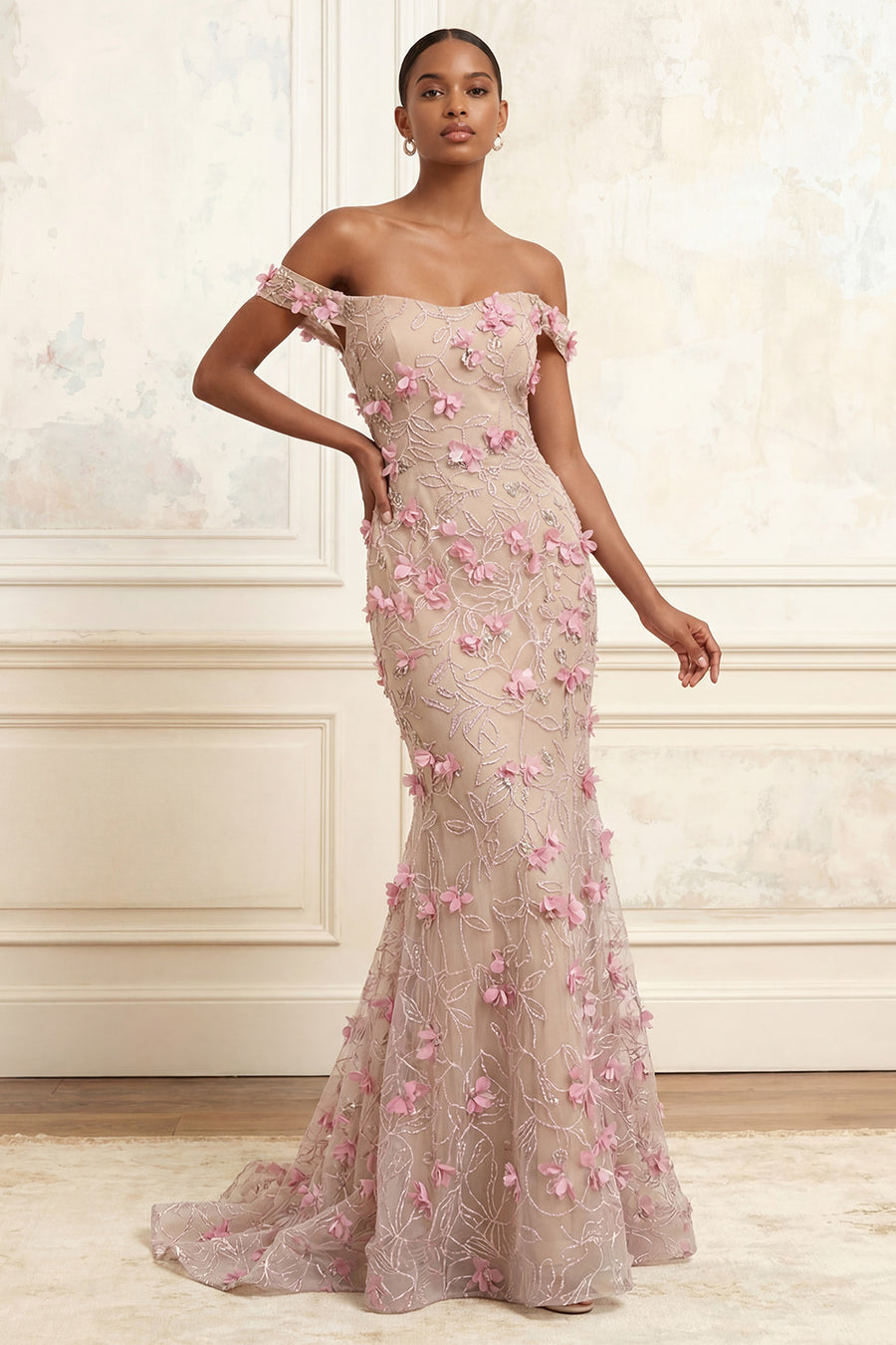 zapaka gowns & formal dresses ZAPAKASA Women Strapless Long Black Chiffon Formal Dress with Slit Tiered Party  Dress main image 0