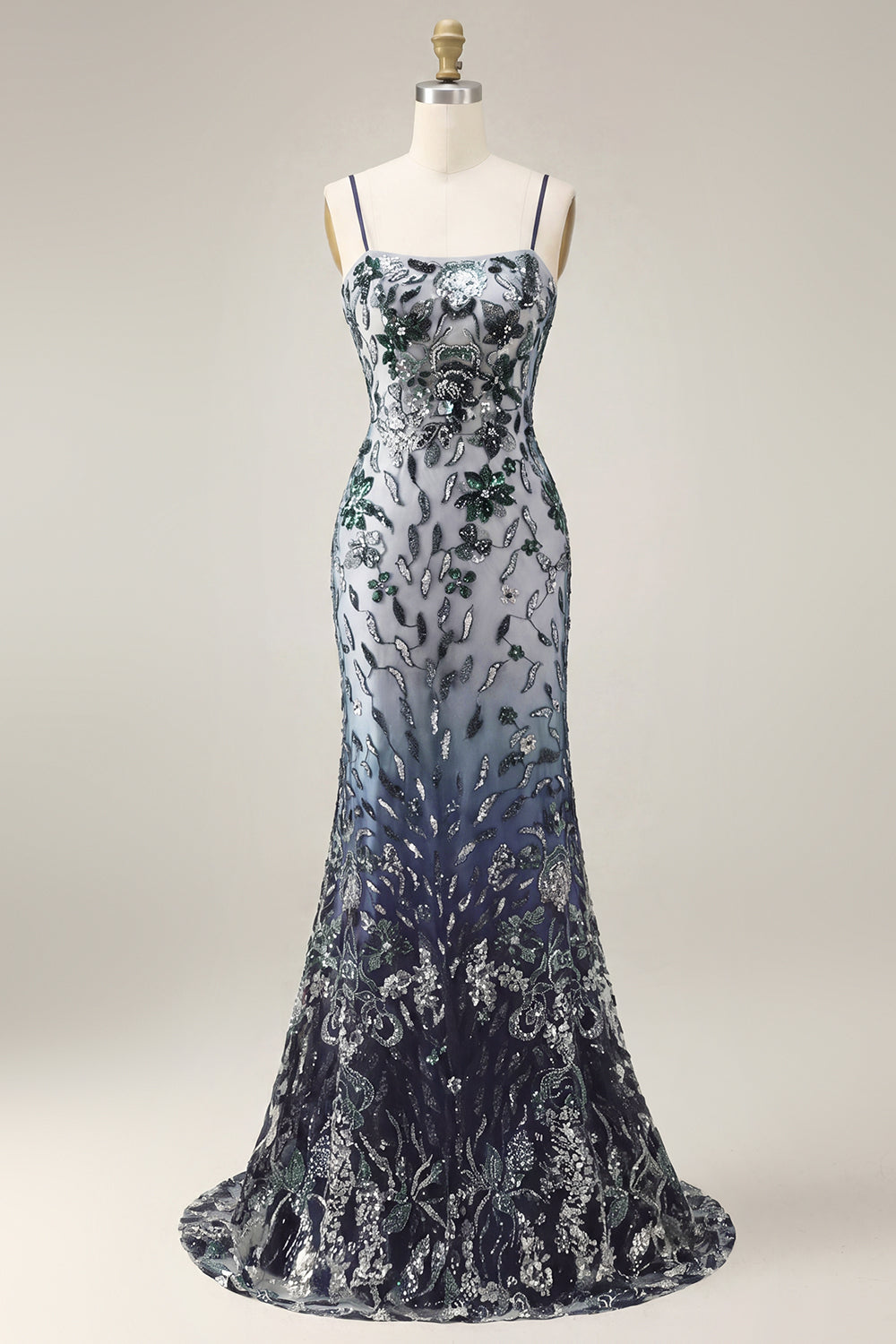 ombre sequin prom dress Ombre Sequin Sleeveless A-line Gown by Tiffany Designs 16941 4 / Navy/Blue