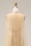 Sparkly Champagne Halter Mermaid Sequins Long Evening Dress