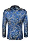 Black 2-piece Shawl Lapel One Button Jacquard Men's Prom Suits