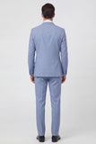 Light Blue Shawl Lapel Single Breasted 2-Piece Men's Wedding Suits