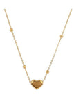 Golden Plated Dainty Heart-shaped Pendant Necklace for Women