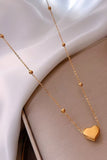 Golden Plated Dainty Heart-shaped Pendant Necklace for Women