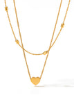 Golden Plated Layering Heart Necklaces for Women