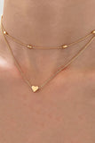 Golden Plated Layering Heart Necklaces for Women