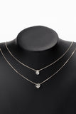 Golden Plated Chain Layering Choker with Round Solitaire for Women