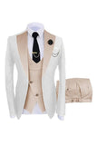 Dark Green 3 Piece Shawl Lapel One Button Men's Prom Suits