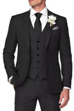 Blue Notched Lapel Single Breasted Men's Wedding Suits