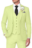 Blue Notched Lapel Single Breasted Men's Wedding Suits