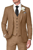 Blue Notched Lapel Single Breasted Men's Wedding Suits