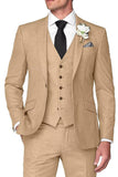 Blue Notched Lapel Single Breasted Men's Wedding Suits