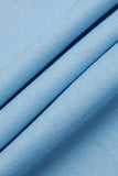 Blue Notched Lapel Single Breasted Men's Wedding Suits