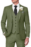 Blue Notched Lapel Single Breasted Men's Wedding Suits